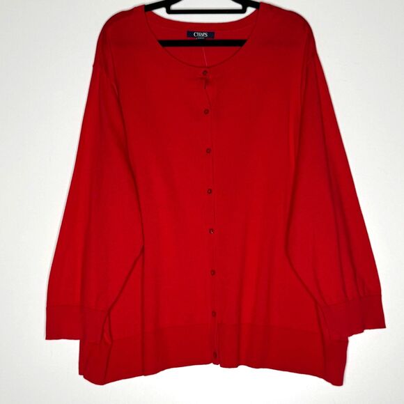 New Chaps Button Down Cardigan Sweater Women's Plus Size 3XL - Picture 1 of 8